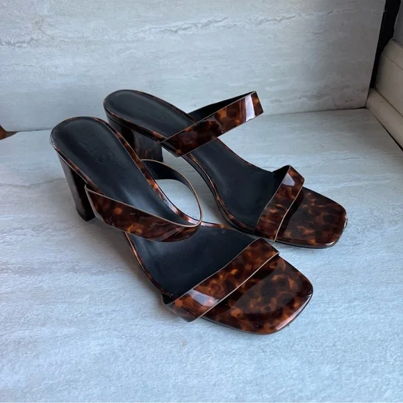 LMS the Brand The Rachel Block heel Tortoise Sandals Size 39 - Picture 3 of 12